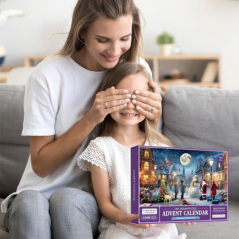 1000 sztuk puzzli świątecznych Kalendarz adwentowy - prezent na Boże Narodzenie