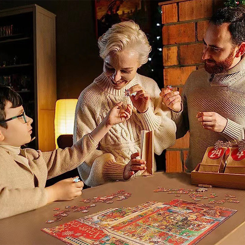 1000 sztuk puzzli świątecznych Kalendarz adwentowy - prezent na Boże Narodzenie