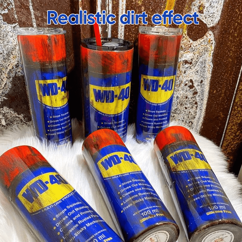 Kubek termiczny z brudnym wzorem