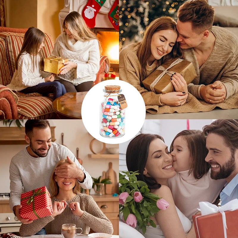 Listy na kapsułce z wiadomością w butelce (mieszany kolor 🎁)