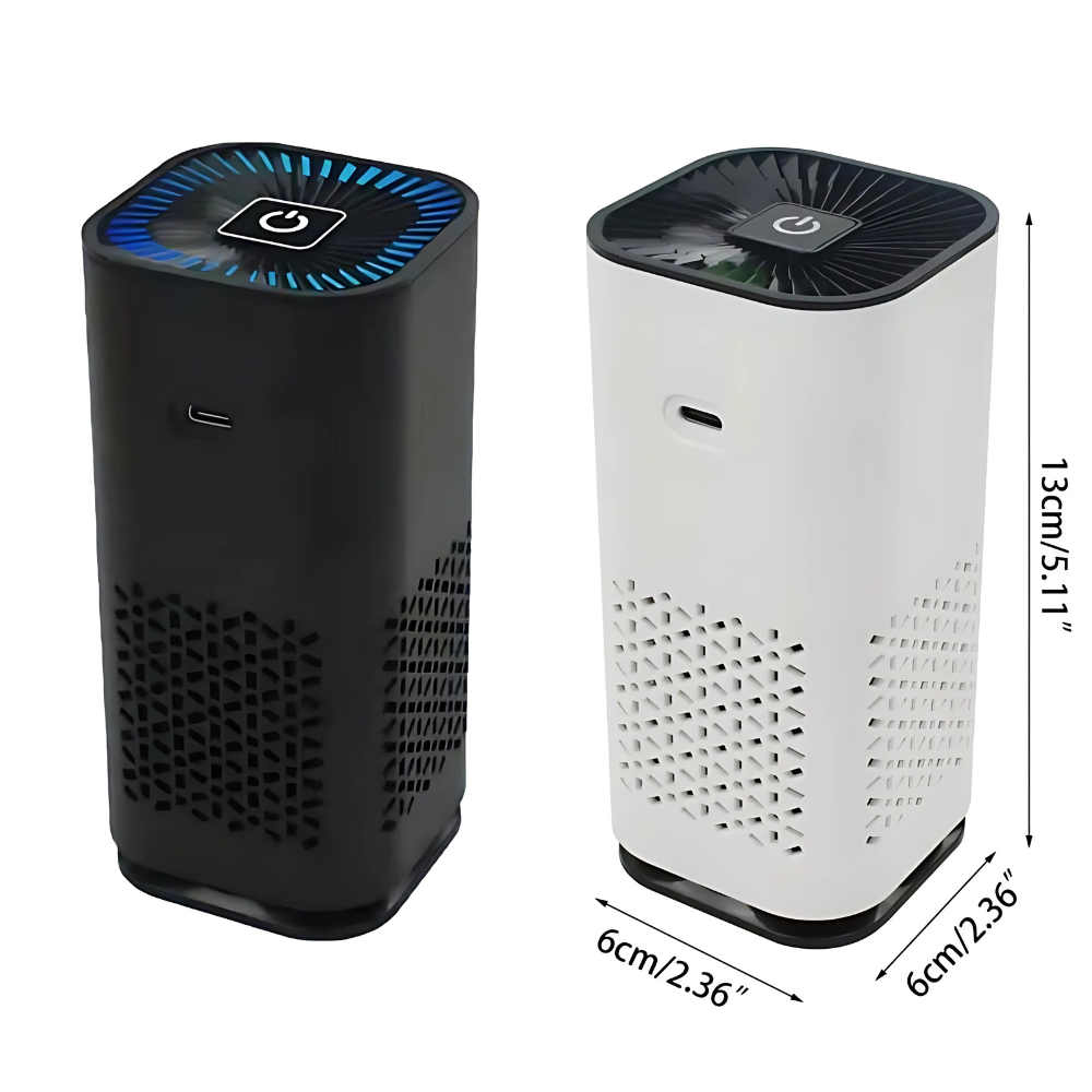 Przenośny oczyszczacz powietrza USB z filtrami HEPA do użytku w domu i w podróży