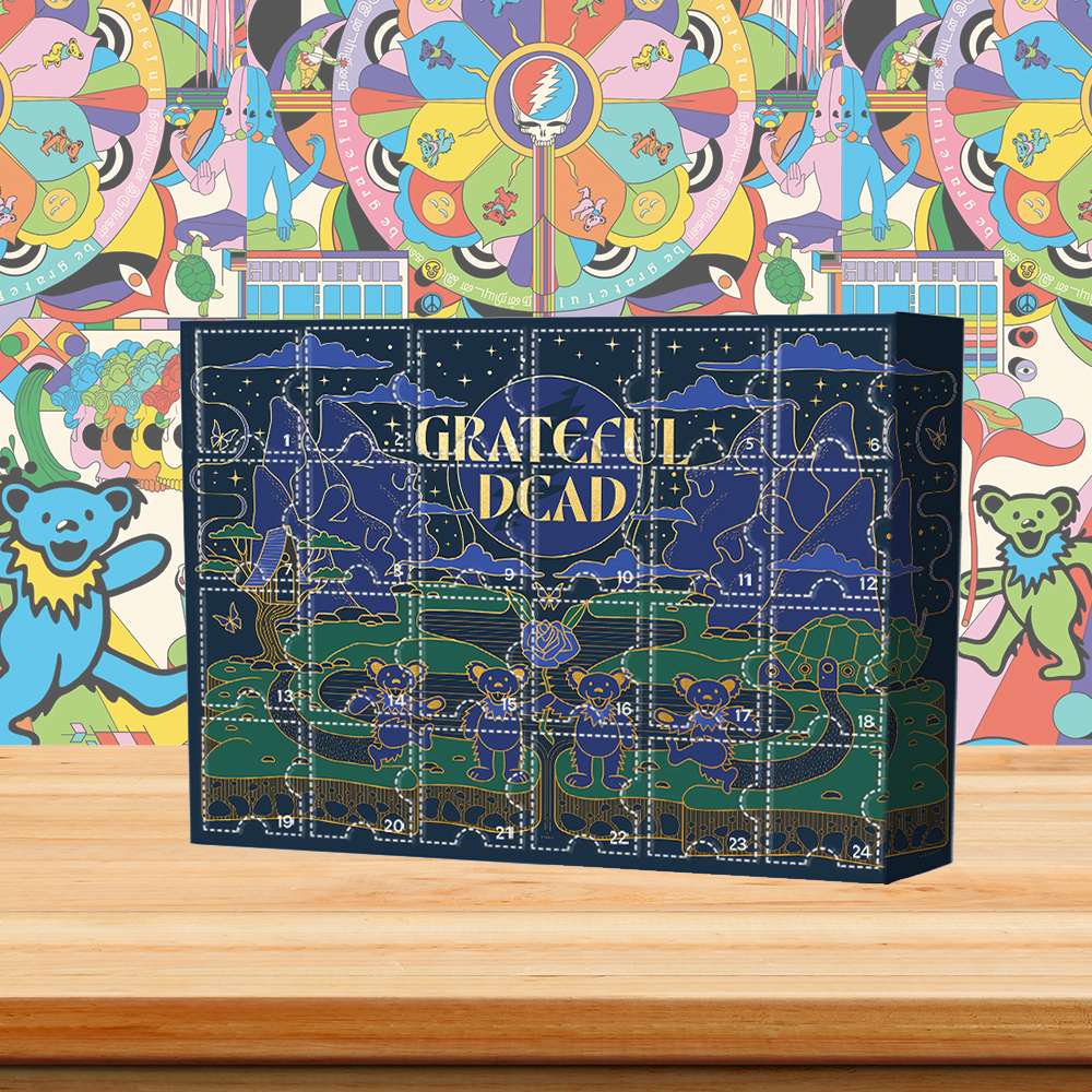 Kalendarz adwentowy Grateful Dead - znajdują się w nim 24 prezenty
