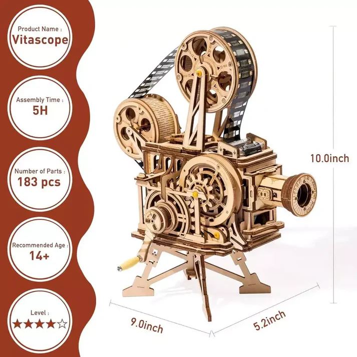 K Klasyczna łamigłówka z projektorem filmowym