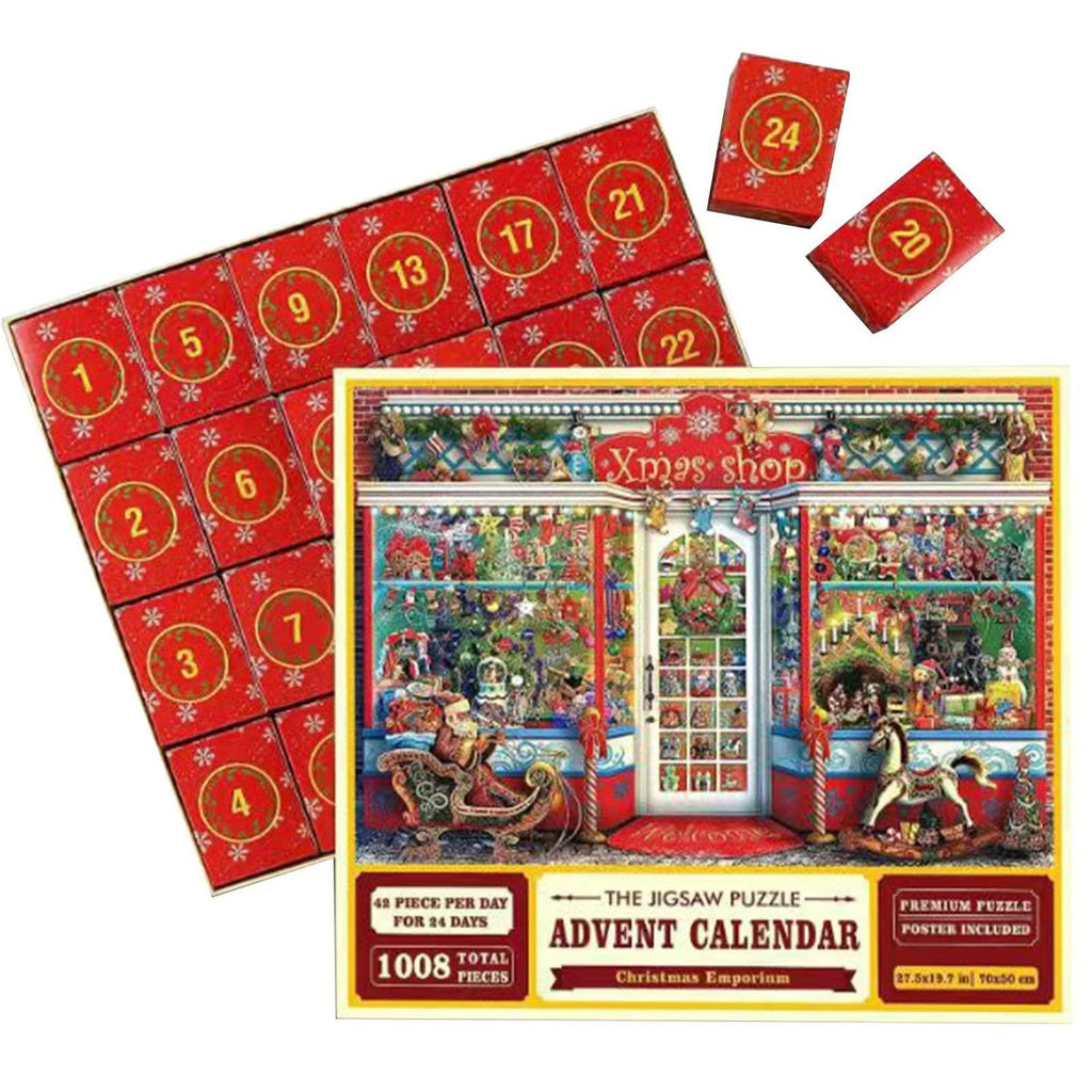 1000 sztuk puzzli świątecznych Kalendarz adwentowy - prezent na Boże Narodzenie