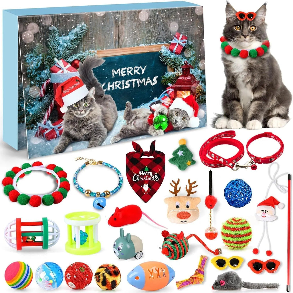 Kalendarz adwentowy dla kotów | 24 interaktywne zabawki wakacyjne