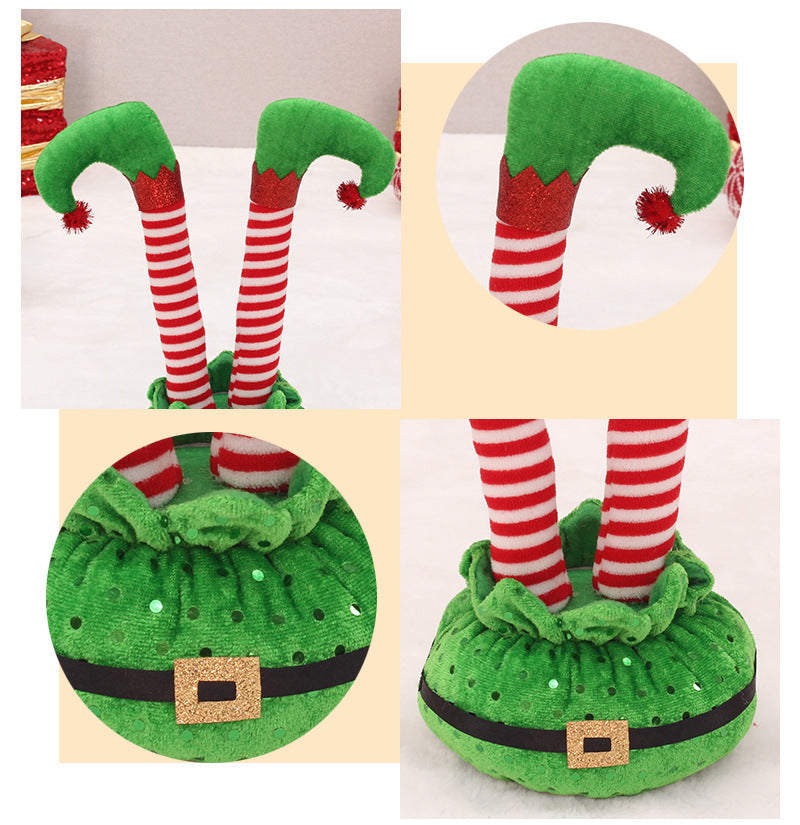 Świąteczna ozdoba Grinch złodziejskie nogi elfa