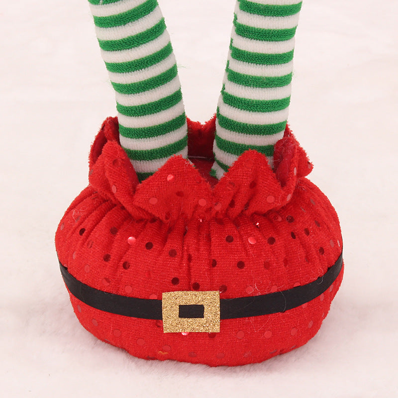 Świąteczna ozdoba Grinch złodziejskie nogi elfa