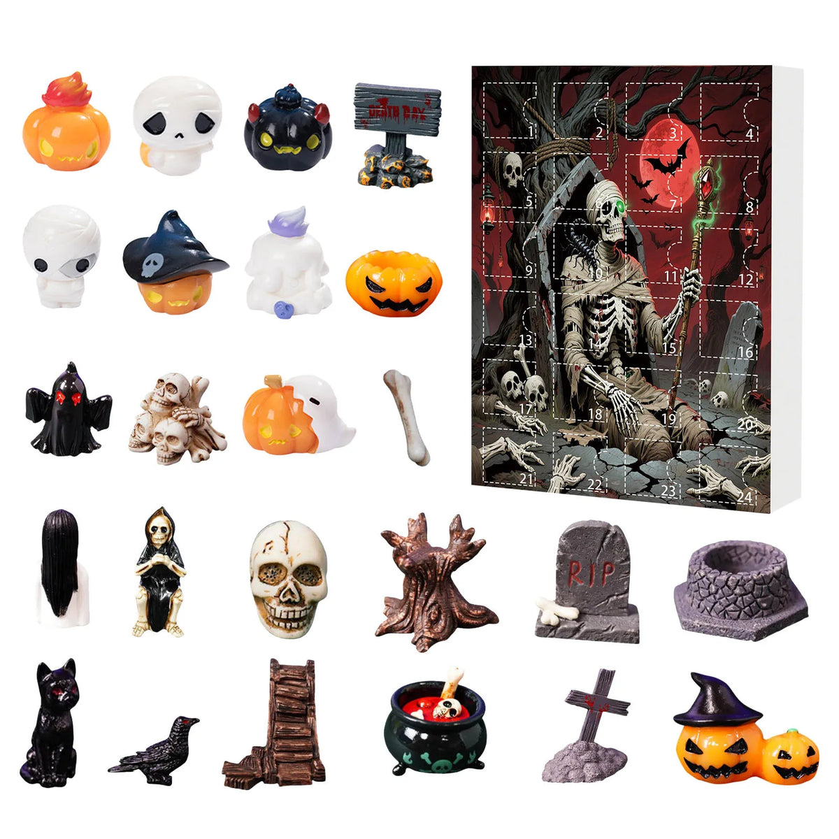 Kalendarz adwentowy na Halloween 24 odliczanie z minifigurkami