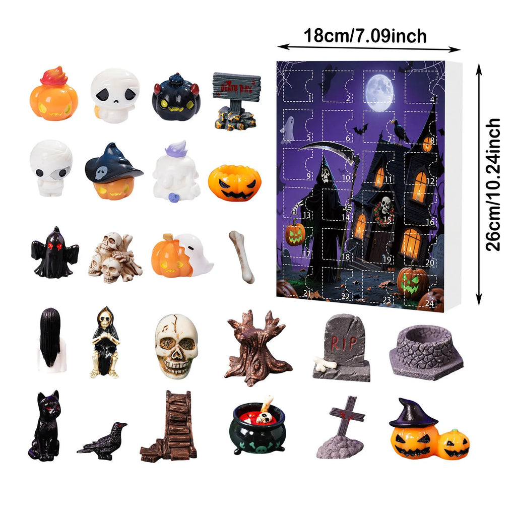 Kalendarz adwentowy na Halloween 24 odliczanie z minifigurkami