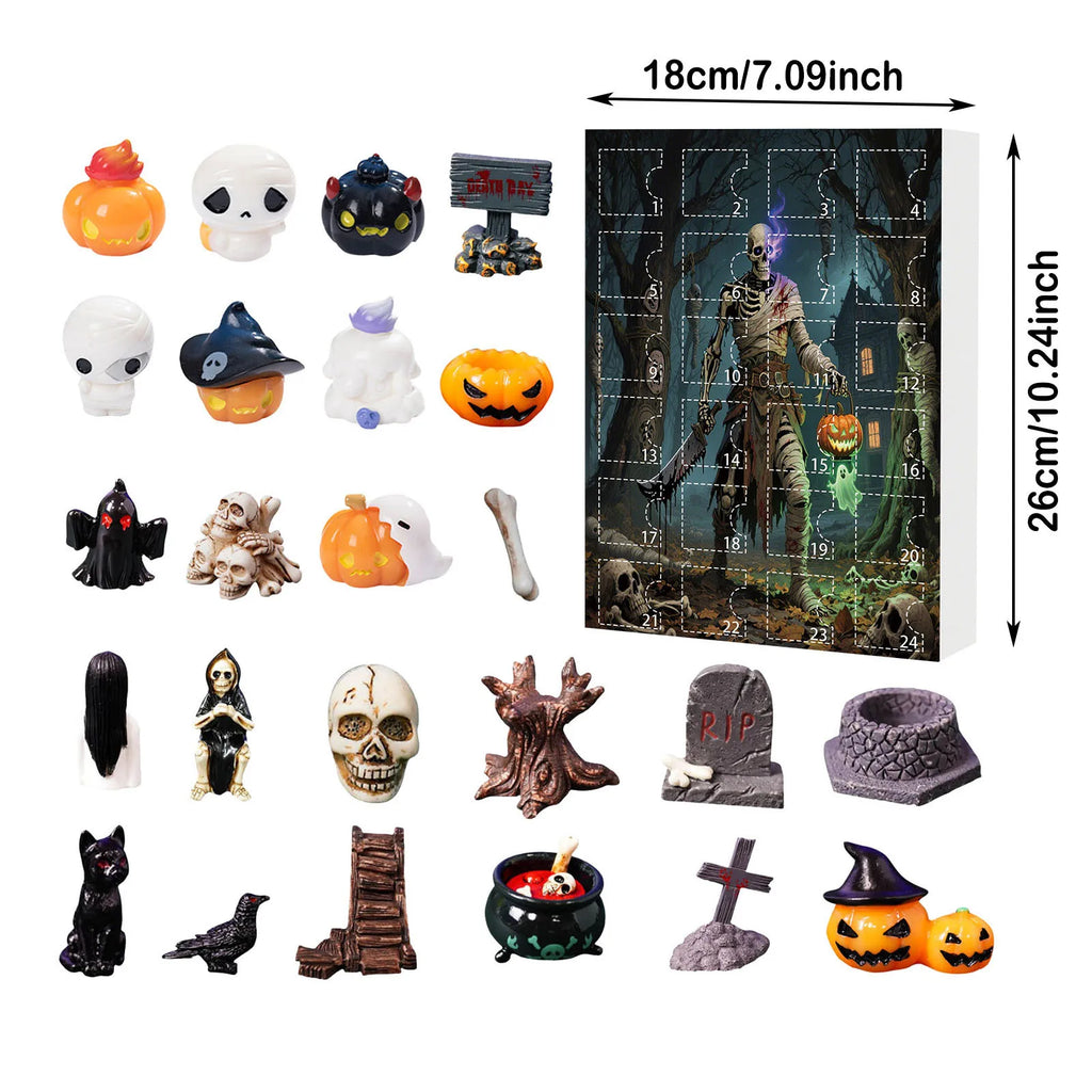 Kalendarz adwentowy na Halloween 24 odliczanie z minifigurkami