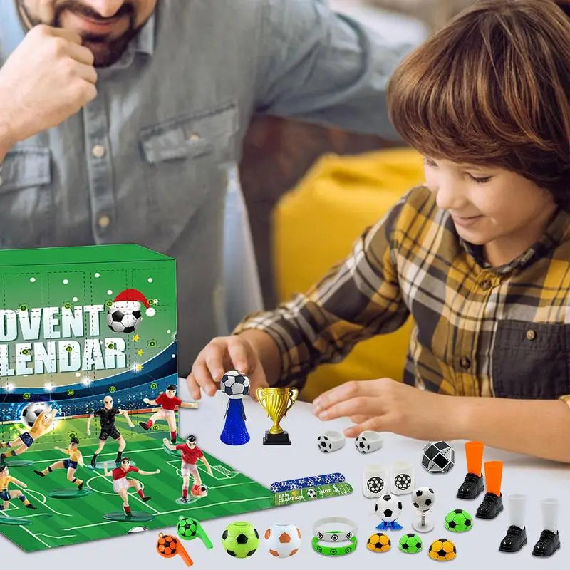 MatchBox – kalendarz adwentowy dla chłopców i dziewcząt z zestawem do budowy stadionu