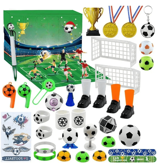 MatchBox – kalendarz adwentowy dla chłopców i dziewcząt z zestawem do budowy stadionu