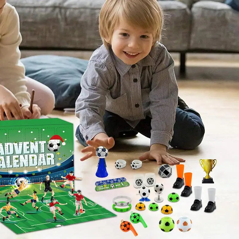 MatchBox – kalendarz adwentowy dla chłopców i dziewcząt z zestawem do budowy stadionu