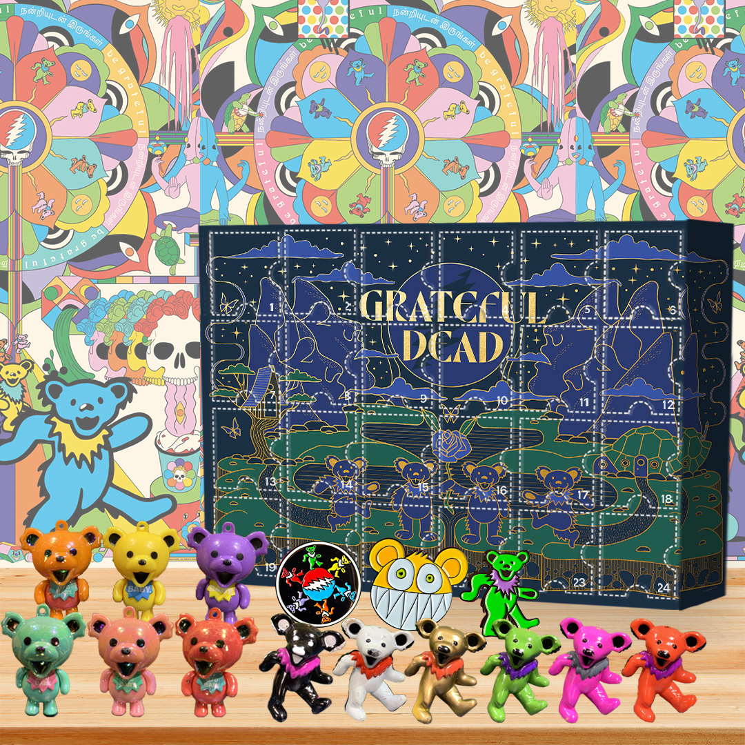 Kalendarz adwentowy Grateful Dead - znajdują się w nim 24 prezenty