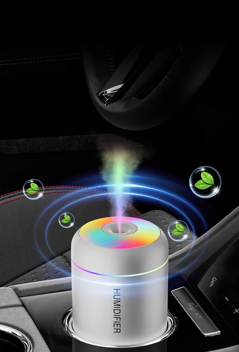 MINI NAWILŻACZ POWIETRZA Z AROMATERAPIĄ - ZASILANIE USB - IDEALNY DO SAMOCHODU I SYPIALNI