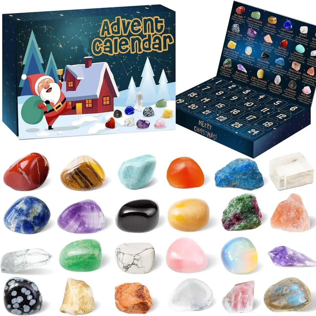 Kalendarz adwentowy StoneMagic – 24 skarby z naturalnych kryształów
