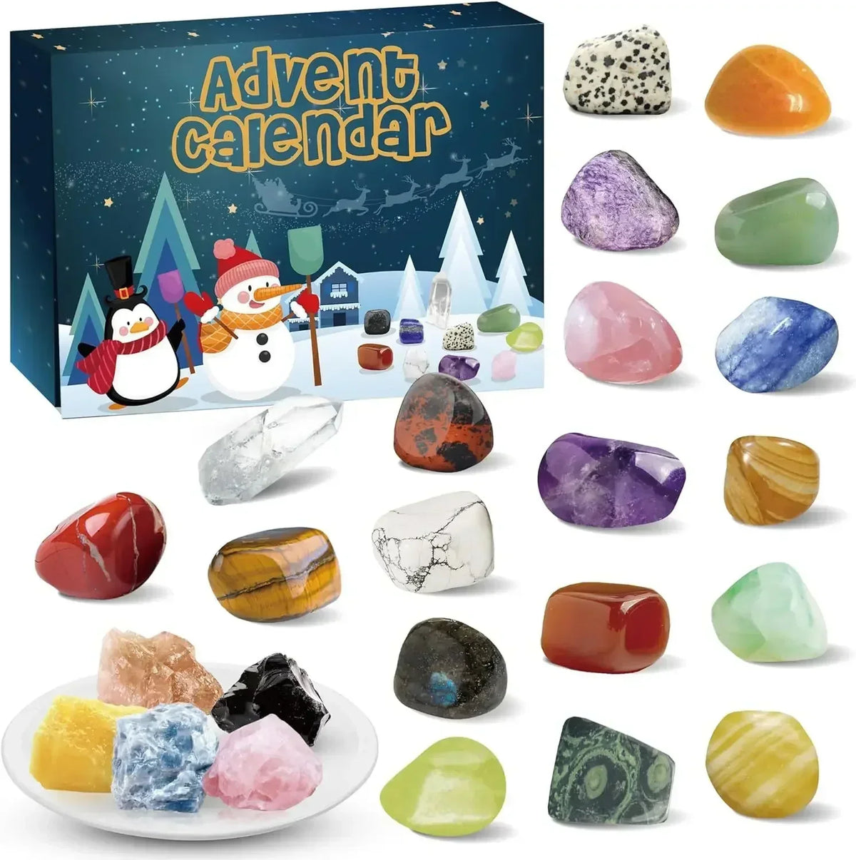 Kalendarz adwentowy StoneMagic – 24 skarby z naturalnych kryształów