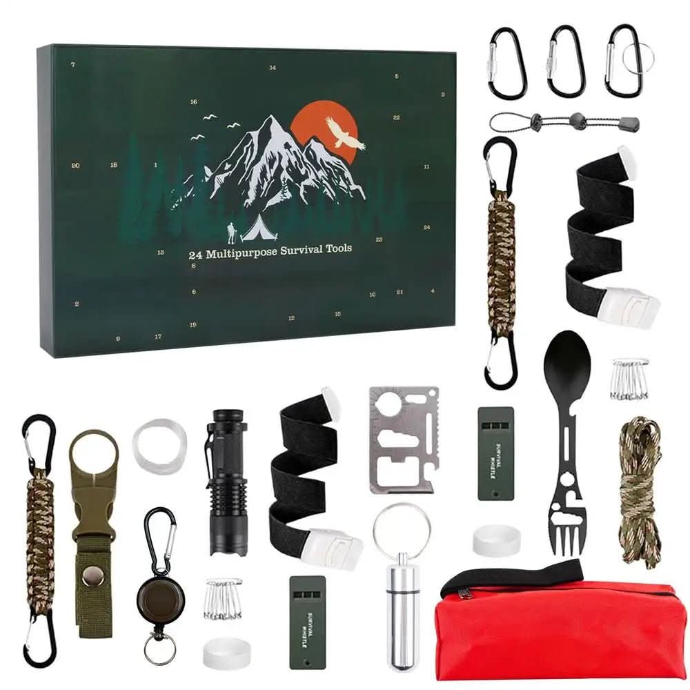 TRAILBOX Kalendarz adwentowy 2025 – 24 Narzędzia outdoorowe dla mężczyzn