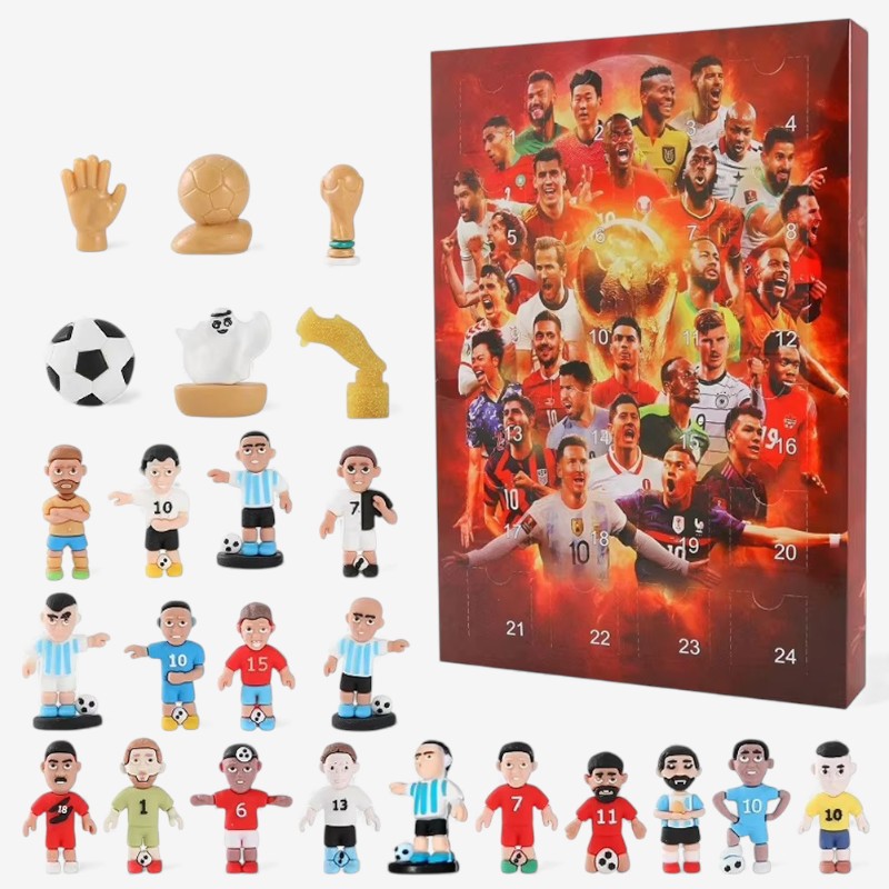 GiftGoal - Zestaw piłkarski z kalendarzem adwentowym na prezent świąteczny